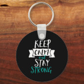 Inspiration Zitat Behielt Ruhe Bleibe starke Überl Schlüsselanhänger (Vorderseite)