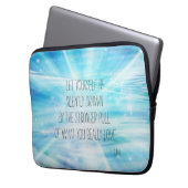 Inspiration Zitat blaues Licht-Universum Laptopschutzhülle (Vorderseite Links)