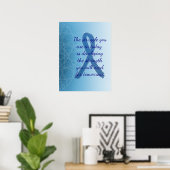 Inspiration Zitat Blue ME CFS Ribbon Poster (Heimbüro)