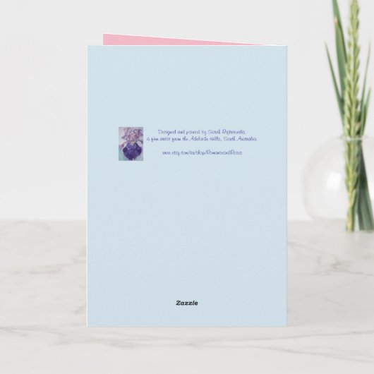 Inspiration-Zitat-Blume-Karte Karte (Rückseite)