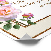 Inspiration Zitat braun rosa Poster (Ecke)