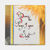 Inspiration Zitat Brennen Sie die Seiten Ihres Skr Magnet (Vorne)