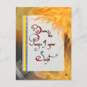 Inspiration Zitat Brennen Sie die Seiten Ihres Skr Postkarte (Vorderseite)