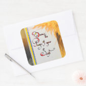 Inspiration Zitat Brennen Sie die Seiten Ihres Skr Quadratischer Aufkleber (Umschlag)