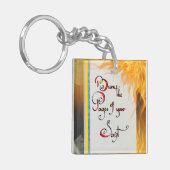 Inspiration Zitat Brennen Sie die Seiten Ihres Skr Schlüsselanhänger (Vorderseite links)