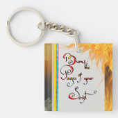 Inspiration Zitat Brennen Sie die Seiten Ihres Skr Schlüsselanhänger (Vorderseite)