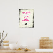 Inspiration Zitat Conquer aus der Typografie Poster (Küche)