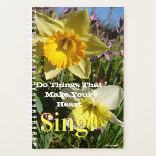 Inspiration Zitat Daffodische Frühlingsblüte Blume Planer