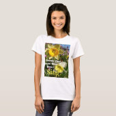 Inspiration Zitat Daffodische Frühlingsblüte Blume T-Shirt (Vorne ganz)