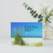 Inspiration Zitat Die Geräusche der Stille Postkarte (Stehend Vorderseite)