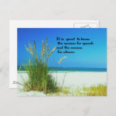 Inspiration Zitat Die Geräusche der Stille Postkarte (Vorne/Hinten)