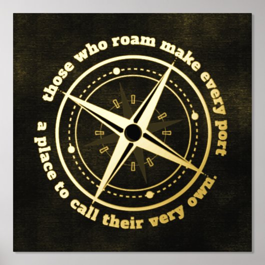 Inspiration Zitat diejenigen, die Roam ... Foliendrucke (Vorderseite)