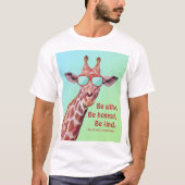 Inspiration Zitat Emerson Be Albern Spaß Giraffe T-Shirt (Vorderseite)