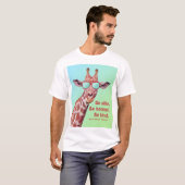 Inspiration Zitat Emerson Be Albern Spaß Giraffe T-Shirt (Vorne ganz)