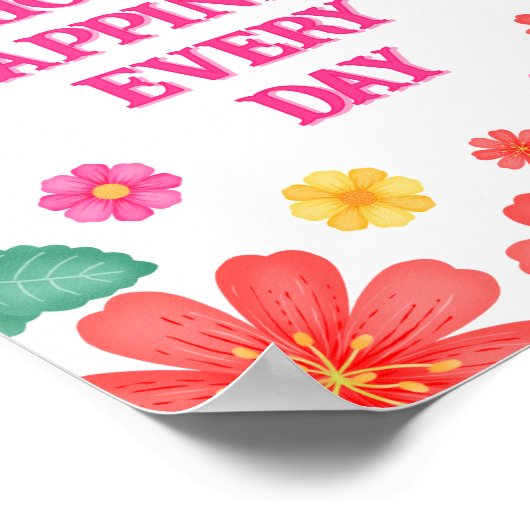 Inspiration Zitat erstellen Sie Ihre eigene Blüte Poster (Ecke)