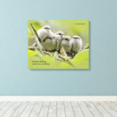 Inspiration Zitat-Familie von fünf Singvögeln Leinwanddruck (Insitu (Holzboden))