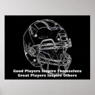 Inspiration Zitat Football Inspirier Team Poster