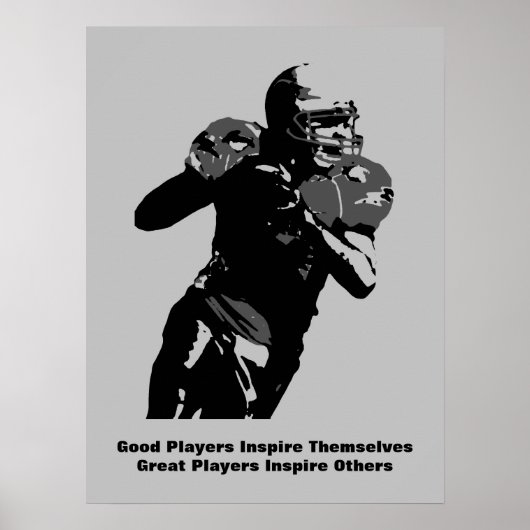Inspiration Zitat Football Inspirier Team Poster (Vorne)