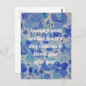 Inspiration Zitat-Freundschaft Postkarte (Vorne/Hinten)