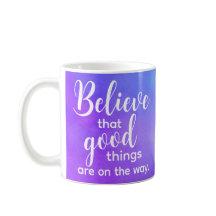 Inspiration Zitat glauben, gute Lila Wasserfarbe