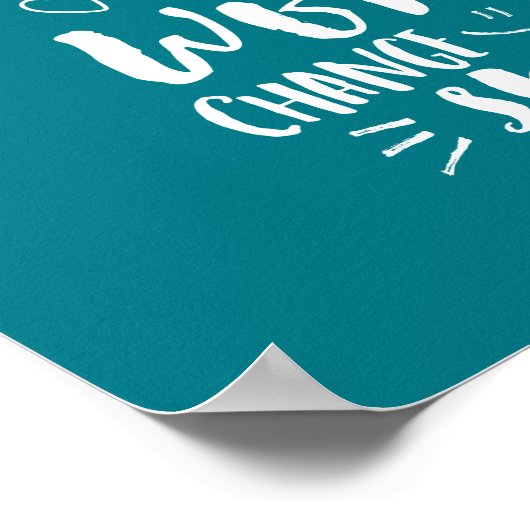 Inspiration Zitat glückliche Lächeln verändern die Poster (Ecke)