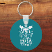 Inspiration Zitat glückliche Lächeln verändern die Schlüsselanhänger (Vorderseite)