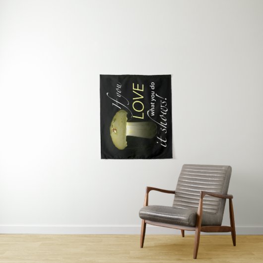 Inspiration Zitat glühende Solarzelle Mushroom Wandteppich (Beispiel)