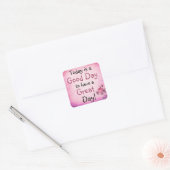 Inspiration Zitat Great Day Rosa Sticker (Umschlag)