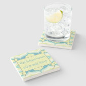 Inspiration Zitat, gut geliebte Frauen .... Steinuntersetzer (Seitenansicht)