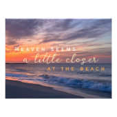 Inspiration Zitat Himmel scheint am Strand Naher Fotodruck (Vorne)