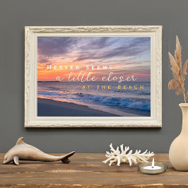 Inspiration Zitat Himmel scheint am Strand Naher Fotodruck