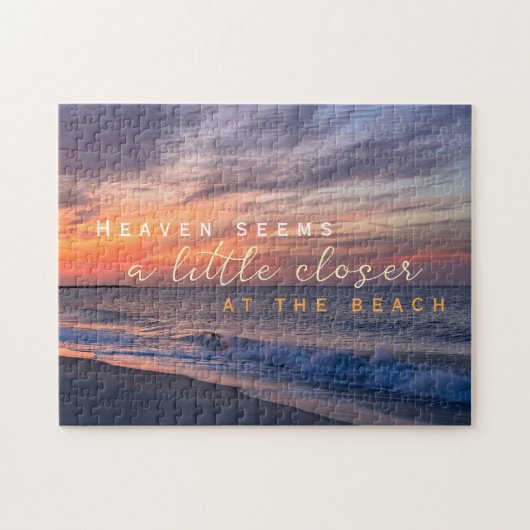 Inspiration Zitat Himmel scheint am Strand Naher Puzzle (Horizontal)