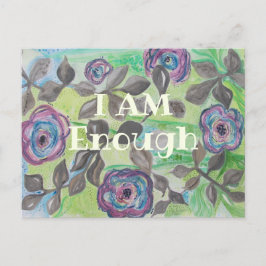 Inspiration Zitat: Ich bin genug Affirmationskarte Feiertagspostkarte