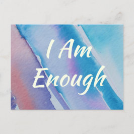 Inspiration Zitat: Ich bin genug Affirmationskarte Feiertagspostkarte