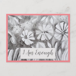 Inspiration Zitat: Ich bin genug Affirmationskarte Postkarte