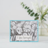 Inspiration Zitat: Ich bin genug Affirmationskarte Postkarte (Stehend Vorderseite)