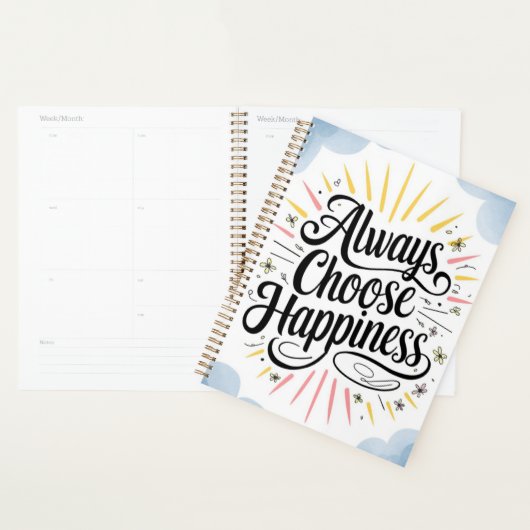 Inspiration Zitat immer glücklich wählen Planer (Anzeige)