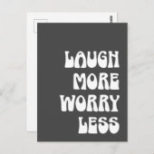 Inspiration Zitat in Retro-Typografie in Schwarz Postkarte (Vorne/Hinten)