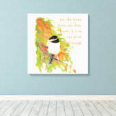 Inspiration Zitat Lassend Go Autumn Tree Bird Leinwanddruck (Insitu (Holzboden))