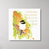 Inspiration Zitat Lassend Go Autumn Tree Bird Leinwanddruck (Vorderseite)