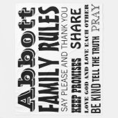 Inspiration Zitat Lebensfamilie Regeln Fleecedecke (Vorderseite)