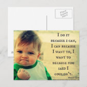 Inspiration, Zitat, Liebe Postkarte (Vorne/Hinten)