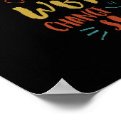 Inspiration Zitat Ließ unser Lächeln verändern die Poster (Ecke)