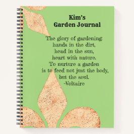Inspiration Zitat Lilie Garden Journal Notizbuch