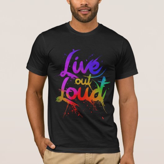Inspiration Zitat (Live Out Loud) Design für Junge T-Shirt (Vorderseite)