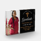 Inspiration Zitat Medical School Abschluss Chic Fotoblock (Links)