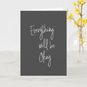 Inspiration Zitat Minimalistisches Schwarz-weißes  Karte (Gelbe Blume)