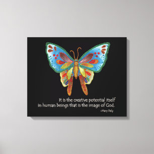 Inspiration Zitat mit Butterfly-Leinwand Print Leinwanddruck