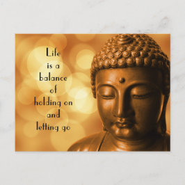 Inspiration Zitat mit einem Buddha-Bild Postkarte