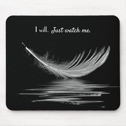 Inspiration Zitat mit Feather Mousepad (Vorne)